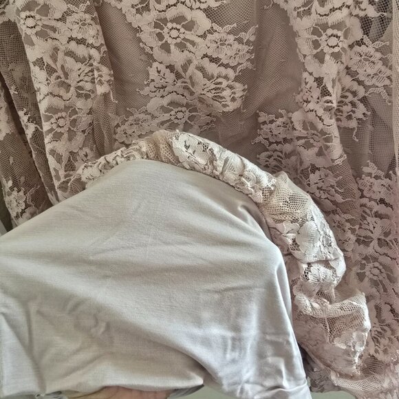 Blush Lace Batwing Top by The Muses Lounge, Size L - Picture 4 of 5